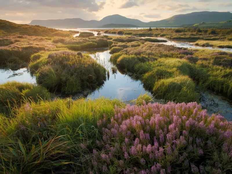 Irish peatland bog habitat showing biodiversity restoration opportunities for nature credit projects