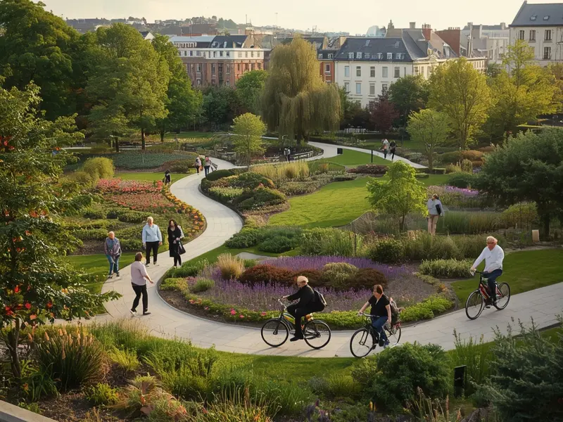Community green space in Northern Ireland promoting sustainable urban living