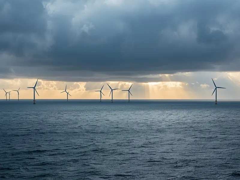 Offshore wind farm in the Irish Sea generating renewable electricity for Ireland