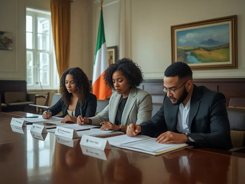 Environmental award judges reviewing and scoring sustainability submissions
