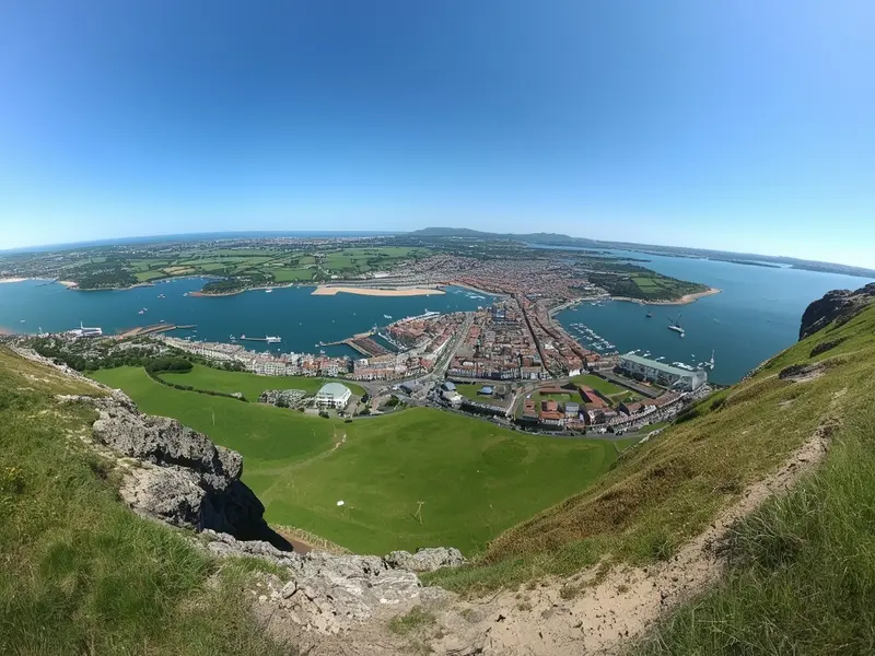 Dublin cityscape and coastline representing Ireland's role in European climate action