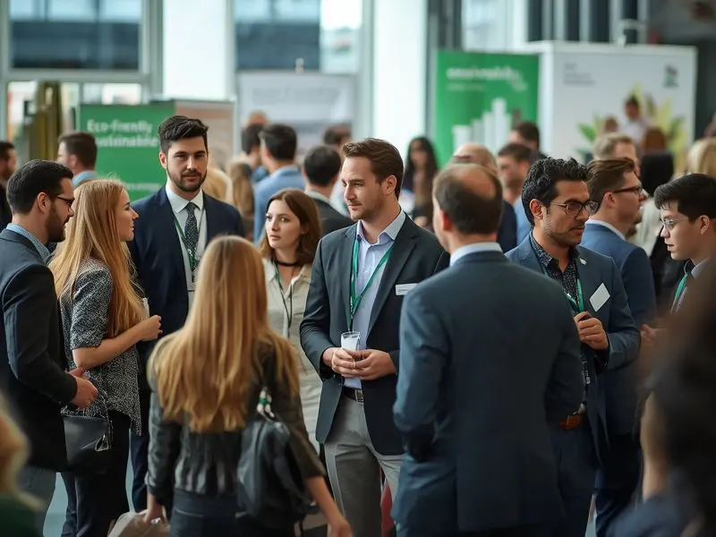 Sustainability professionals networking at All-Ireland Sustainability Network event