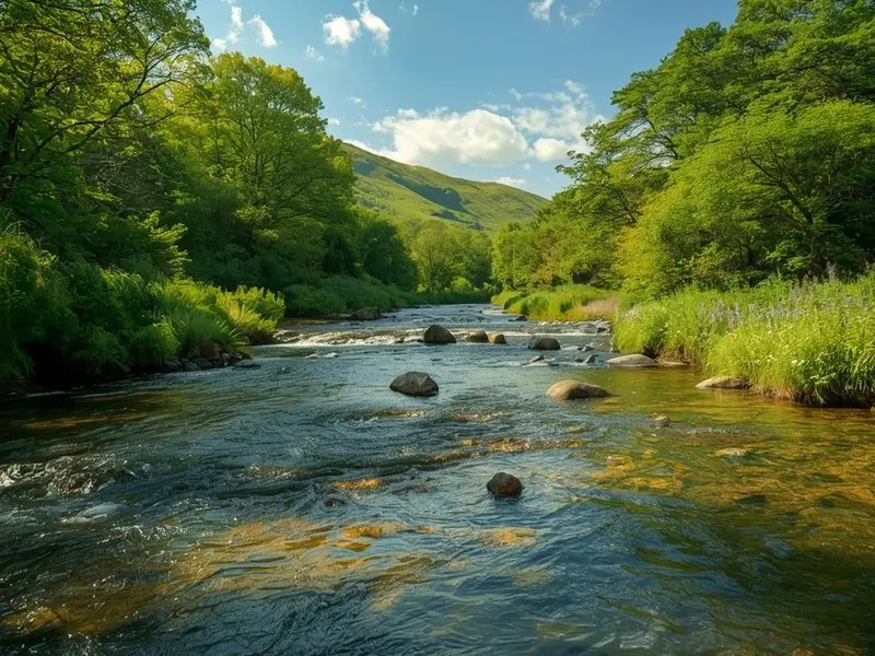 Pristine Irish river representing water quality protection and environmental standards