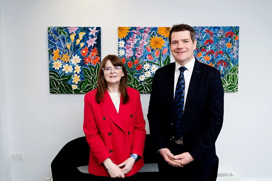 Economy Ministers Caoimhe Archibald and Peter Burke